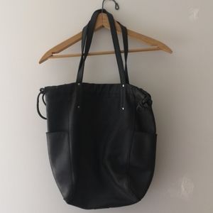 Leather Roots tote bag